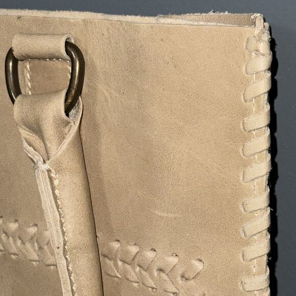 Oak River Company Tan Leather Women's Bag large shoulder tote purse bohemian - Picture 8 of 15